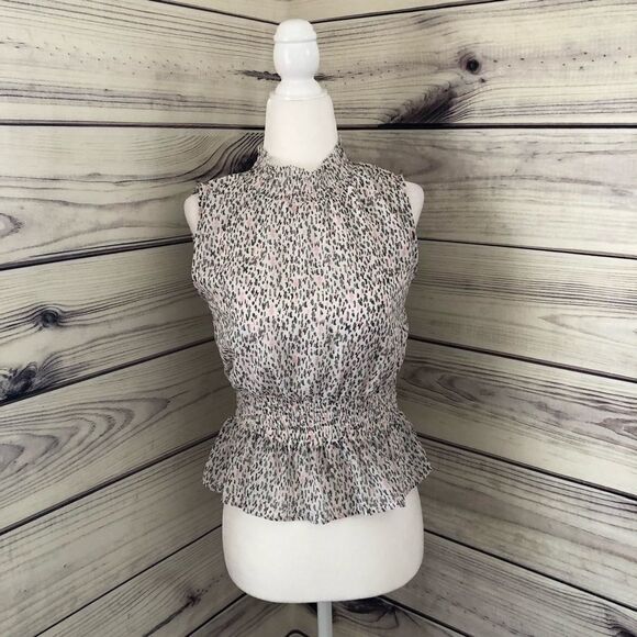 Japna Patterned Peplum Tank Small NWT - Picture 1 of 9